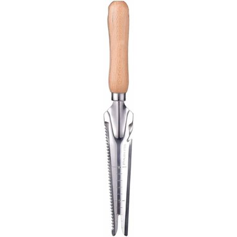 ZOLGINAH Cuchillo recortador de acero inoxidable con mango de madera Herramientas de jardinería de malezas