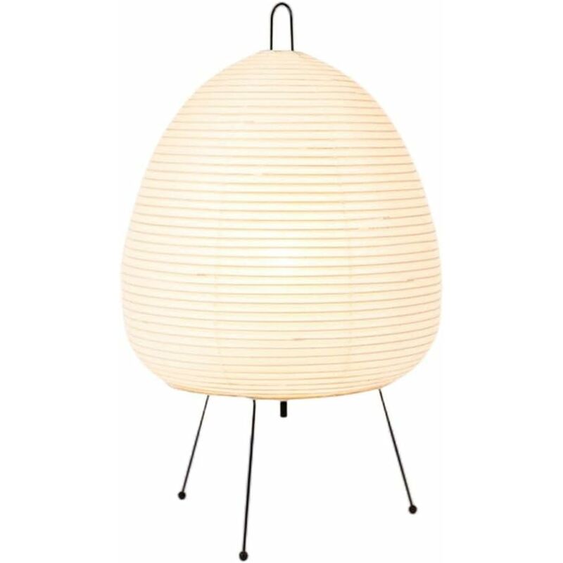 Image of Design nordico di lampada da comodino moderna Soggiorno minimalista retrò Lampade da tavolo in stile giapponese Lampada in carta di riso - Zolginah
