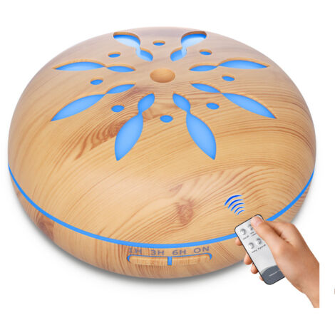 ZOLGINAH Diffuseur d'huiles essentielles 550 ML,  diffuseur d'arôme humidificateur à ultrasons + lumière LED 7 Couleurs, télécommande, pour la Maison, Yoga,Spa
