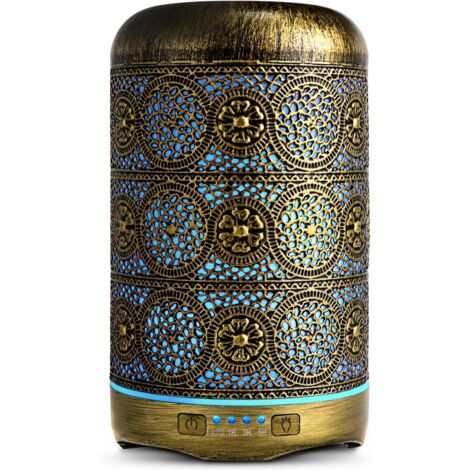 ZOLGINAH Diffuseur Huiles Essentielles 260ml Humidificateur d'air Ultrasonique Brume Fraîche Arôme Parfum Electrique avec 7-Couleurs Changeantes Arrêt Automatique pour Chambre/Salon/Spa/Yoga/Massage