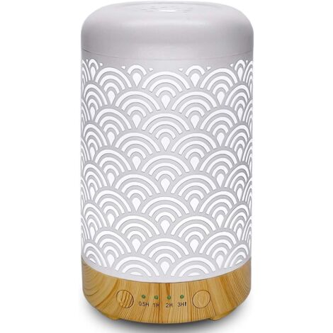 ZOLGINAH Diffuseurs d'Huiles Essentielles Electrique ferreuse Silencieux Humidificateur Minuterie et Arrêt Automatique sans Eau pour La Maison Spa Yoga Massage 100ml