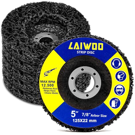 ZOLGINAH Discos de limpieza para amoladoras Disco CSD - Para tratamiento de superficies o remoción de pintura Amoladora angular - 125 x 22 mm Paquete de 5