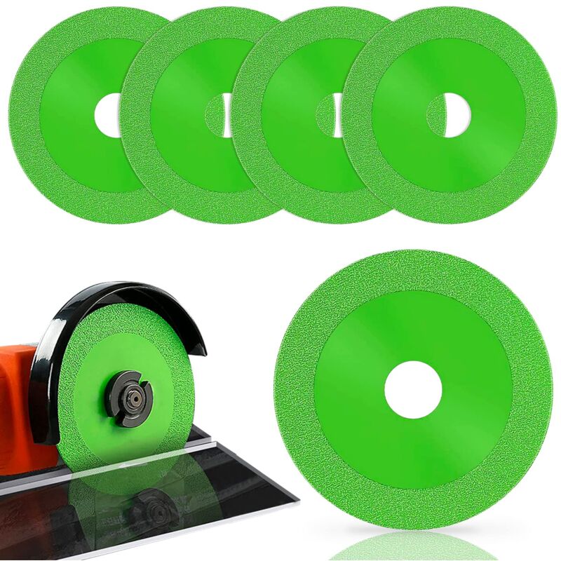 Ccykxa Disque de Coupe de Verre Disque à Tronçonner Verre 5 pcs Meule à Lame de Scie Mince Disques de Coupe Diamant Universels ultra Fins pour Verre,