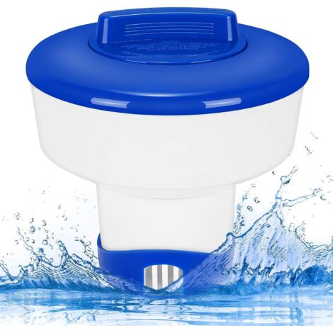 ZOLGINAH Distributeur Flottant pour Piscine, 7 Pouces Diffuseur de Chlore, Grand Distributeur Flottant Doseur de Chlore Chimiques Réglable pour Piscine Spa Jacuzzi Intérieure et Extérieure