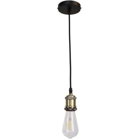 ZOLGINAH E27 Lustre Suspension Vintage Retro Culot de Lampe Edison Antique 110-250V Adaptateur de Douille Cuivre (Antique Bronze)
