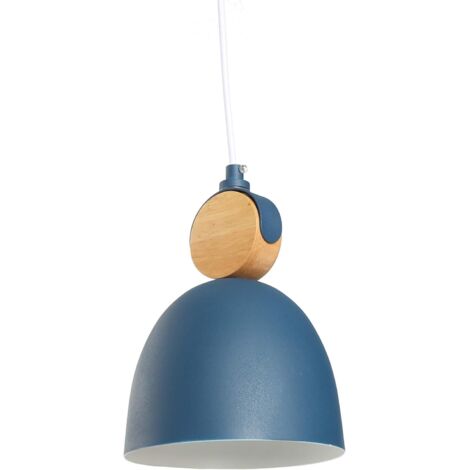 ZOLGINAH E27 Moderne Metal Suspensions Luminaire Sphérique Plafonnier Lustre Industriel en Métal Plafonnier Lustre Plafonnier Lampe LED (Bleu)