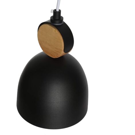 ZOLGINAH E27 Moderne Metal Suspensions Luminaire Sphérique Plafonnier Lustre Industriel en Métal Plafonnier Lustre Plafonnier Lampe LED (Noir)