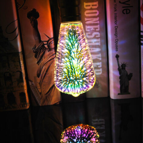 ZOLGINAH Edison Ampoule E27 LED ST64, 4W Spirale Flexible Courbé LED Filament E27 Ampoule Décorative Antique 2200K, 40W Équivalent, Pour Café, Maison, Bars et Restaurant