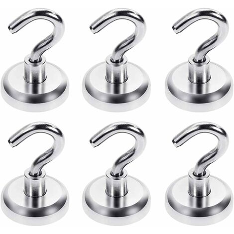 ZOLGINAH Ganchos magnéticos, Ganchos magnéticos, Imán potente, Ganchos magnéticos de 36 kg, Los mejores Ganchos magnéticos para Uso en Interiores y Exteriores, Cocina, Garaje, taquillas