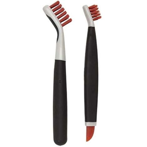 ZOLGINAH Good Grips, juego de 2 cepillos de mantenimiento multiusos, cepillos de limpieza multifunción, naranja