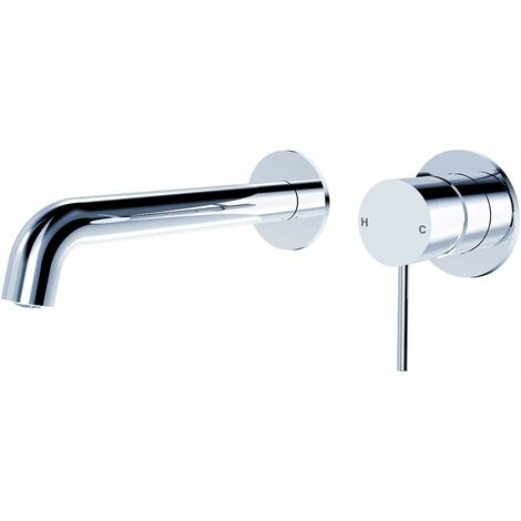 ZOLGINAH Grifo de lavabo cromado Grifo de baño montado en la pared Grifo de lavabo de baño montado en la pared Grifos de bañera Grifo mezclador Grifo de lavabo cromado montado en la pared