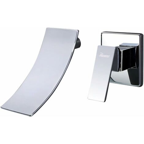 ZOLGINAH Grifo mezclador de lavabo de pared, grifo de cascada, bañera, baño, caño ancho