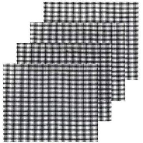 ZOLGINAH Grille Barbecue 4pcs Tapis de Cuisson Réutilisable et Découpable Grille Anti-adhésif pour Yaourtières Barbecue Four Cuisson