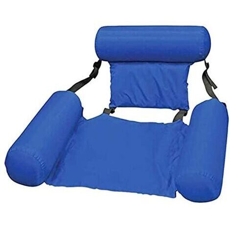ZOLGINAH Hamac de Piscine Fauteuil Inclinable Flottant Chaise Gonflable de Piscine Hamac d'eau Flottant Pliable hamac Flottant inclinable pour Adulte, Bleu,1 pièce