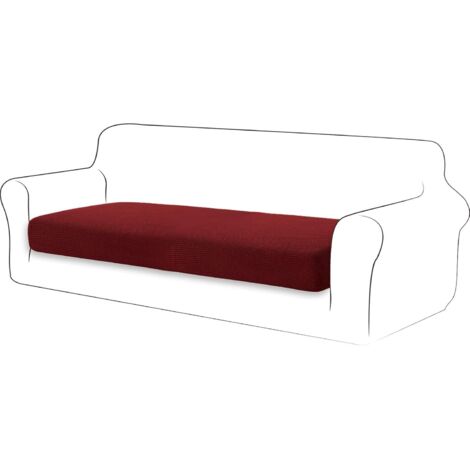 ZOLGINAH Housse de Coussin Extensible Coussin de canapé Housse de Protection pour Meubles Housse de siège de canapé pour canapé Housse de Coussin 3 Place pour Chaise (3 Place, Rouge Foncé)