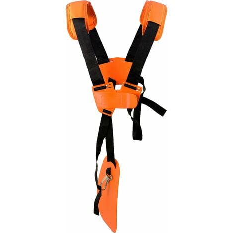 ZOLGINAH Imbracatura per decespugliatore - Imbracatura per decespugliatore a doppia tracolla per decespugliatore, motosega e tosaerba, compatibile con Stihl FS, arancione