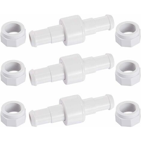 ZOLGINAH Juego de 3 conectores giratorios para manguera de jardín con 6 accesorios D15 compatibles con Zodiac Polaris 180 280 380 Robot Limpiador de piscinas