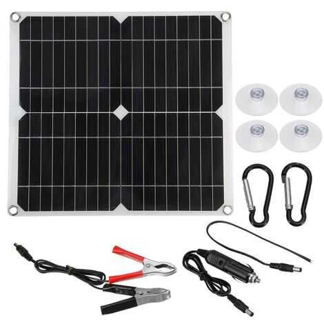 ZOLGINAH Kit de sistema de panel solar monocristalino de 25 W, 12 V, módulo solar fotovoltaico con controlador de carga de 10 A, cargador de batería de 12 V para barco RV