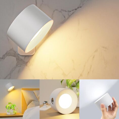 Acquista Lampada da parete a LED ruotabile a 360 gradi Lampada da comodino  con controllo del pulsante magnetico ricaricabile con 3