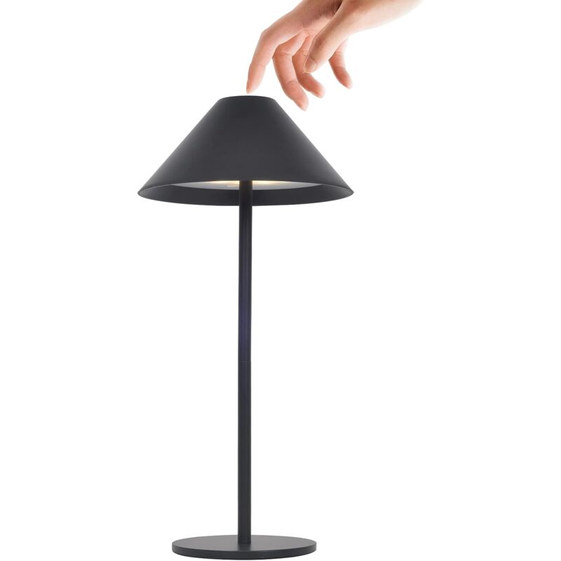 Image of Zolginah - Lampada da tavolo senza fili, lampada da scrivania led touch 4000mAh usb ricaricabile dimmerabile, lampada da comodino 3000k caldo IP54