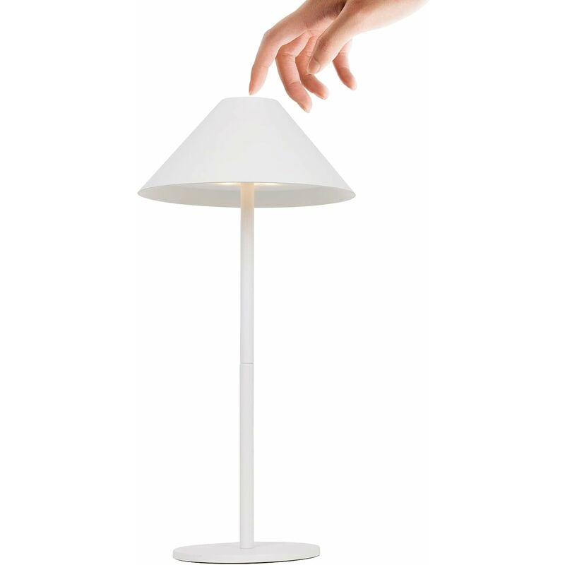 Image of Lampada da tavolo senza fili, lampada da scrivania led touch 4000mAh usb ricaricabile dimmerabile, lampada da comodino 3000k caldo IP54 impermeabile