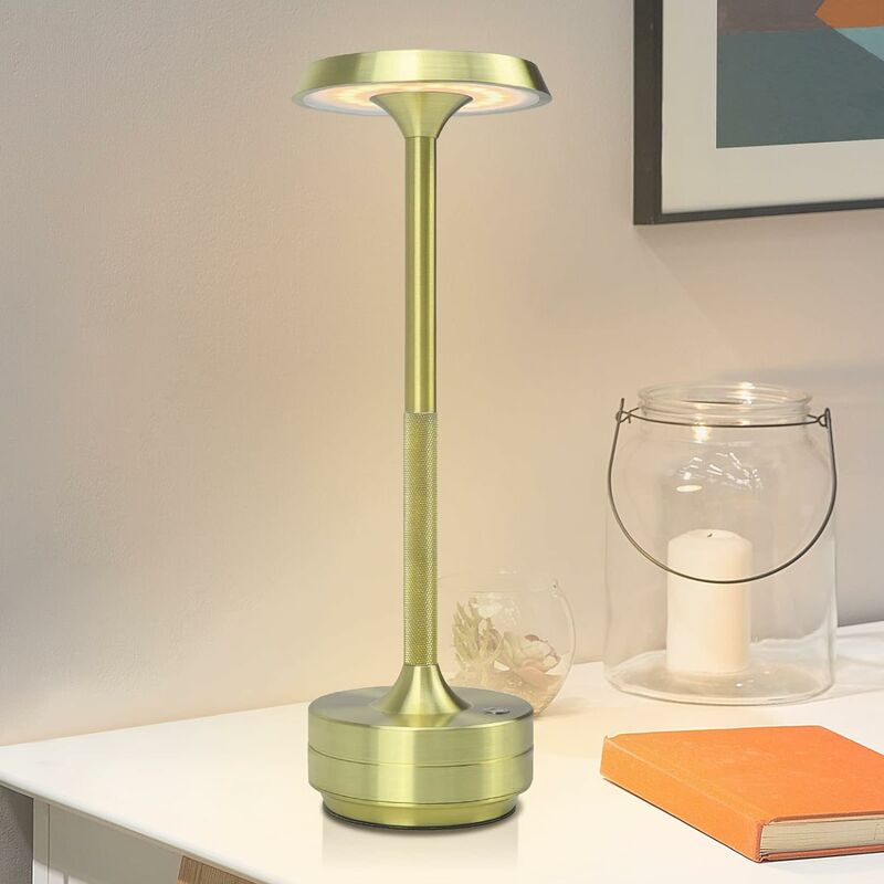 Image of Lampada da tavolo senza fili ricaricabile, lampada da scrivania con controllo touch dimmerabile, luci decorative a led per camera da letto,