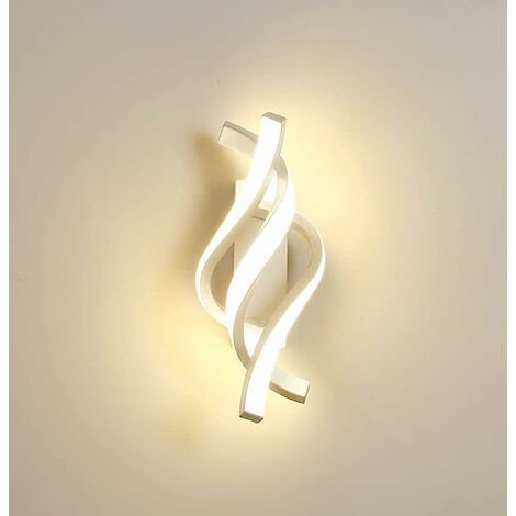 ZOLGINAH Lámpara de pared LED para interiores, lámpara de pared moderna de 22 W, lámpara de pared con iluminación acrílica, 1800 lm, blanco cálido, 3000 K para sala de estar, dormitorio, pasillo, esca