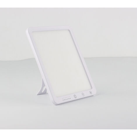 ZOLGINAH Lámpara de terapia de luz, lámpara de luz diurna ajustable de 10000 Lux, luz de simulación de luz diurna con soporte ajustable multiángulo, lámpara de espectro completo sin rayos UV