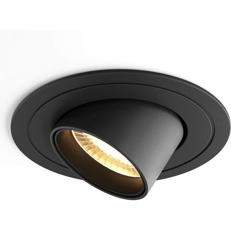 ZOLGINAH LED spot encastré 7W 3000K Spot led encastrable CRI 90+ Pas de scintillement Spot intérieur LED plafon,Angle de faisceau 24°,trou encastré Ø 75 mm,éclairage plafond, Applique de Plafond -1pcs
