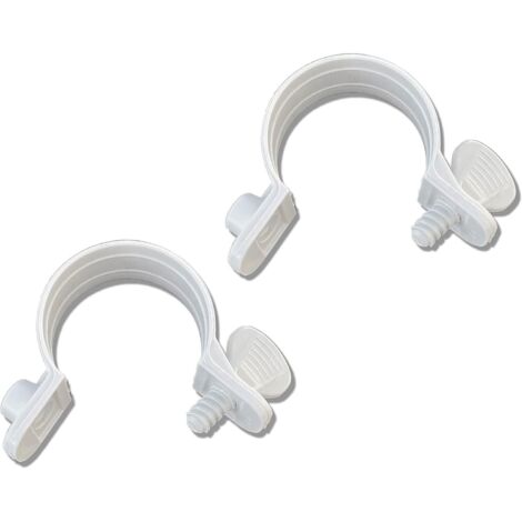 ZOLGINAH Lot de 2 colliers de serrage en plastique pour tuyaux de piscine Ø 32 mm, Gris