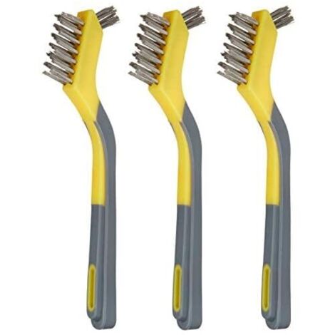 ZOLGINAH Lot de 3 mini-brosses en acier inoxydable avec une poignée ergonomique