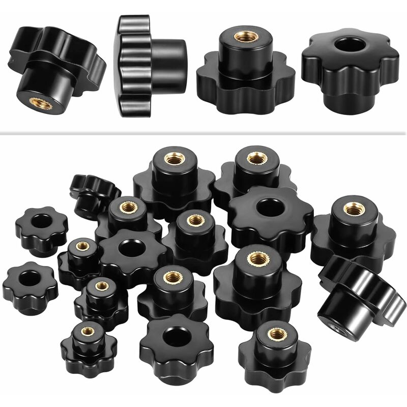 Lot de 30 boutons de serrage en forme d'étoile en