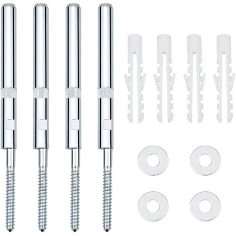 ZOLGINAH Lot de 4 supports d'étagère flottants dissimulés avec vis pour étagère murale très résistante (185 mm)