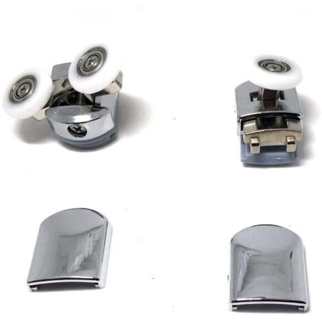 ZOLGINAH Lot de 8 roulettes pour porte de douche en alliage de zinc Roller diameter 20mm Matériau : alliage de zinc + galvanoplastie ABS.