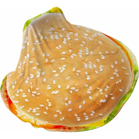 ZOLGINAH Manta de Burrito, Manta de Burrito, Manta de Tortilla de Doble Cara, Manta de Pizza de Franela Suave, Manta de Hamburguesa para Adultos y niños, 150 x 150 cm