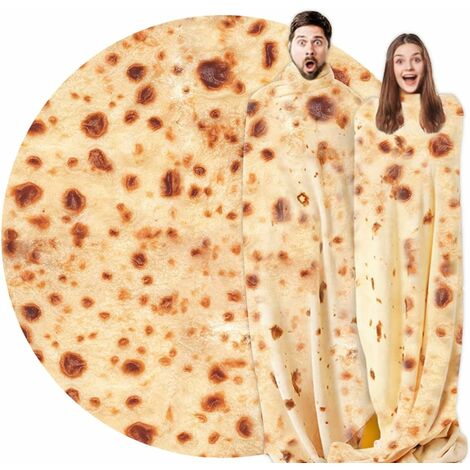 ZOLGINAH Manta de Burrito, Manta de Tortilla de 100x100 CM, Manta de Tortilla de Franela cálida y Suave, Manta envolvente de Burrito para bebés, Adultos, Manta de Taco Divertida y Creativa