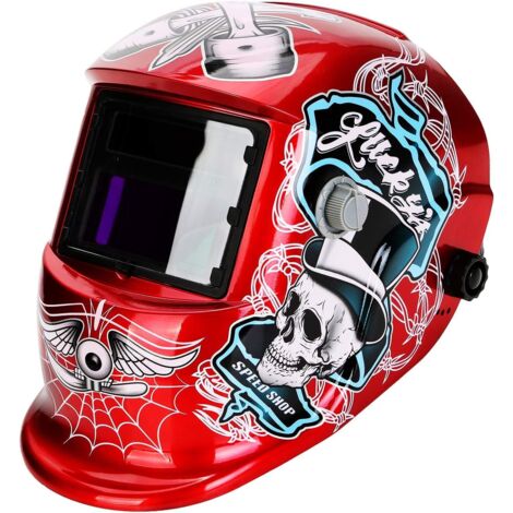 Casque De Soudure Automatique Léger - Avec Cagoule En Cuir - Champ Large, Protection Yeux - Pour Soudage MIG/TIG