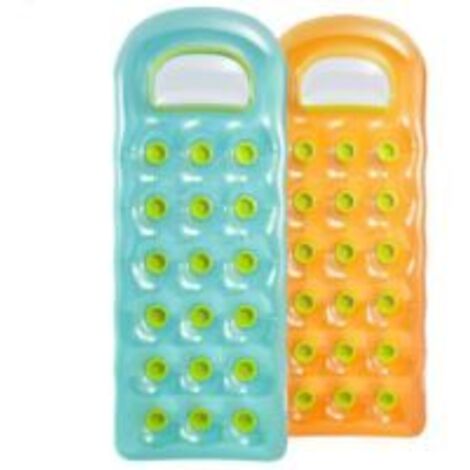 ZOLGINAH Matelas gonflable transparent à poches - 188 x 71 cm - Turquoise – Turquoise