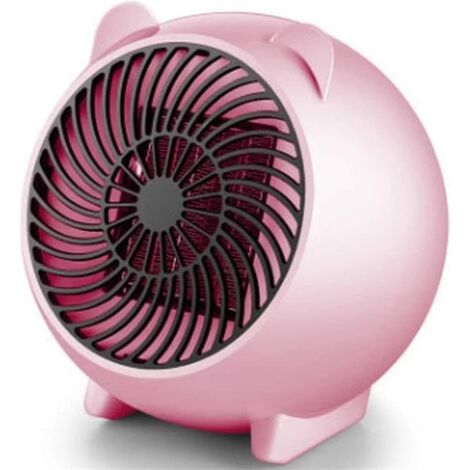 ZOLGINAH Mini 250W Espace Chauffage d'appoint Chaud d'hiver Ventilateur Personnel Chauffage électrique for Home Office en céramique Petit Chauffe (Color : Pink)