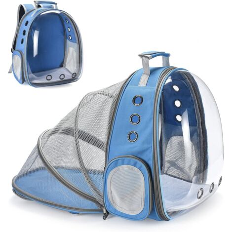 ZOLGINAH Mochila para perros y gatos. Bolsa transportadora para perros y gatos pequeños. Bolsa de burbujas para perros y gatos con ventana frontal transparente y parte trasera expandible, ideal para v