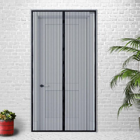 ZOLGINAH Mosquitera Magnética 140 x 240CM, Mosquitera Cortina Puerta Entrada Patio, Mosquitera Transpirable, Cierre Automático con 9 Pares de Cierres Magnéticos
