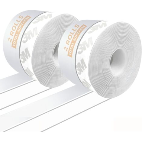 ZOLGINAH oint de bas de porte,joint silicone autocollant,Imperméable, coupe-vent, antipoussière, adapté aux bas de portes, fenêtres et portes vitrées,longueur totale 6 mètres (transparent)35 mm