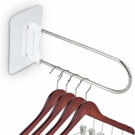ZOLGINAH Organizador de almacenamiento para perchas, organizador de almacenamiento, apilador de perchas para ropa, soporte para perchas de almacenamiento autoadhesivo para perchas, ahorro de espacio
