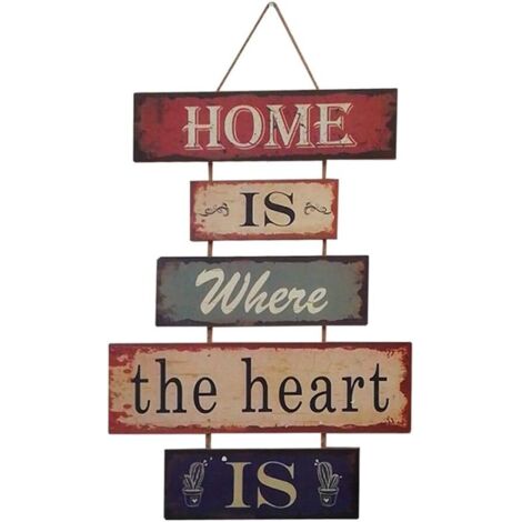 ZOLGINAH Pancarte Suspendre en Bois Plaque Design Vintage Décoration Maison Signs pour Home Café