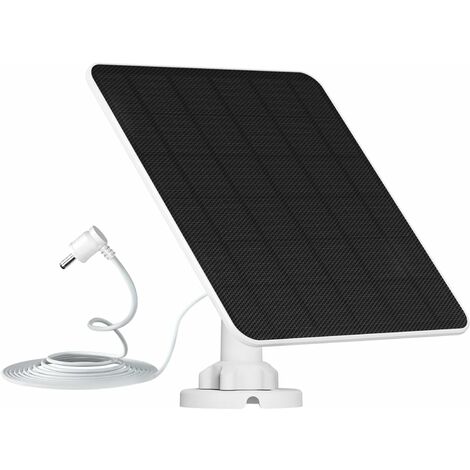 ZOLGINAH Panel solar de 5 W compatible con batería de cámara de anillo de foco y batería de cámara adhesiva, panel solar de cámara de seguridad, IP65 impermeable