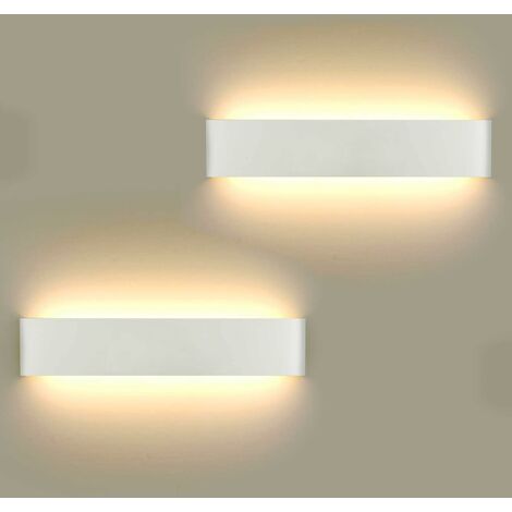 ZOLGINAH Paquete de 2 Apliques de Pared LED 14W Brillante 36cm Apliques de Pared Interior Moderno Aplique de Pared Lámpara de Pared Interior Pasillo Escaleras Hoteles Luces, Luz Blanca Cálida