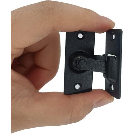 ZOLGINAH Petit boulon en acier inoxydable à 90 degrés serrure de porte spéciale porte de grange serrure à angle droit serrure de porte rabattable boucle de porte incurvée