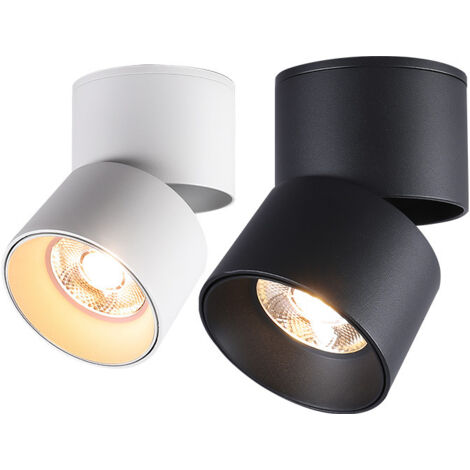 ZOLGINAH plafonnier LED 1 spot orientable, applique murale LED salon, ampoule LED 7W , lumière blanche chaude 3000K