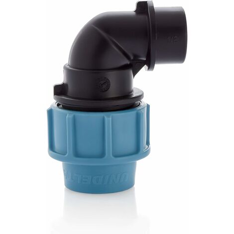 ZOLGINAH plástico MDPE PE 90 grados codo compresión reductor ajuste 1/2 "hembra 25mm