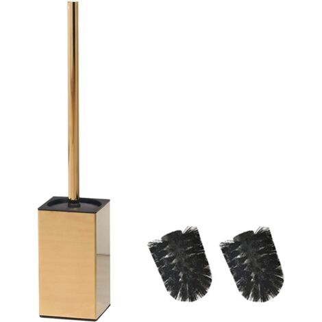 ZOLGINAH Porte-brosse WC carré en acier inoxydable 304 (doré)